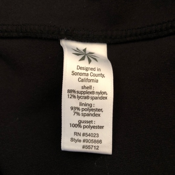 Athleta Black Pleated Skort Size M Elastic Waist #d2 - Picture 8 of 9